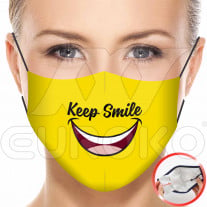 "Keep smile" mintás szájmaszk
