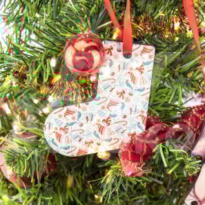 Csizma formájú egyedi karácsonyfadísz