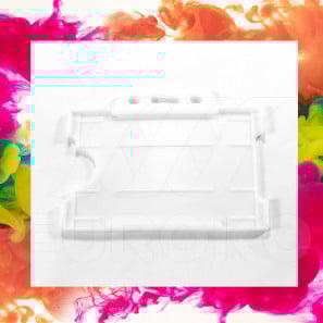 Fehér, nyitott kártyatartó 9X6