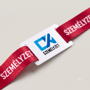 Karszalag színes nyomtatott PVC lapkával