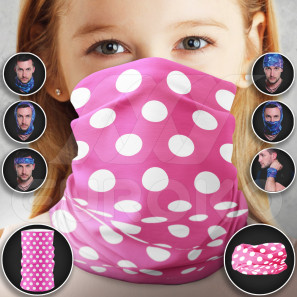 Pink pöttyös gyermek dizájner csősál