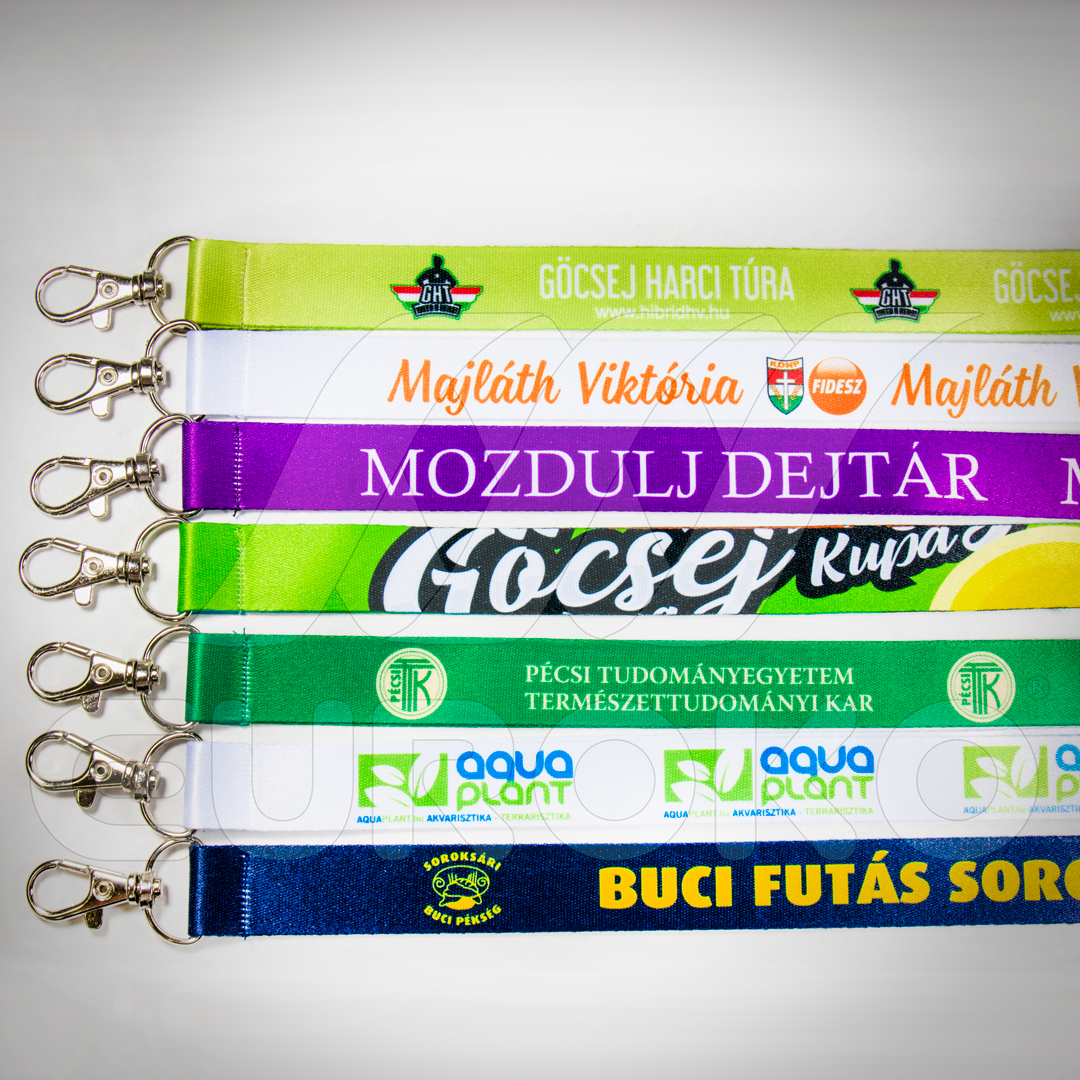 Nyakbaakasztó egyedi grafikával Egyedi akciós nyakpánt