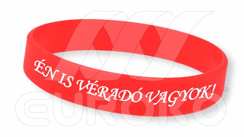 én is véradó vagyok, szilikon karkötő