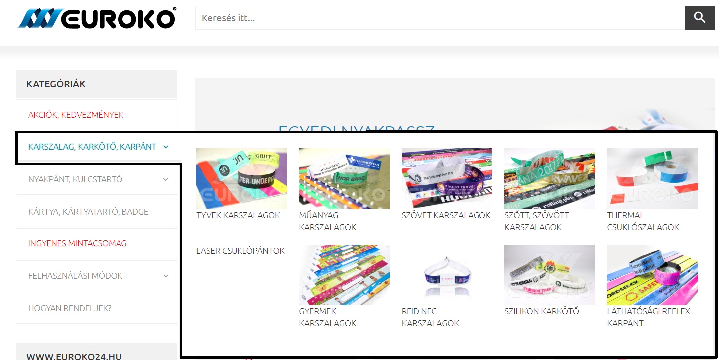 webshop kategóriák webshop kategóriák