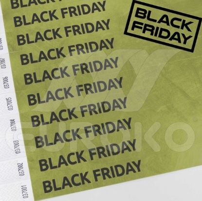 Black Friday Tyvek karszalag Black Friday Tyvek karszalag