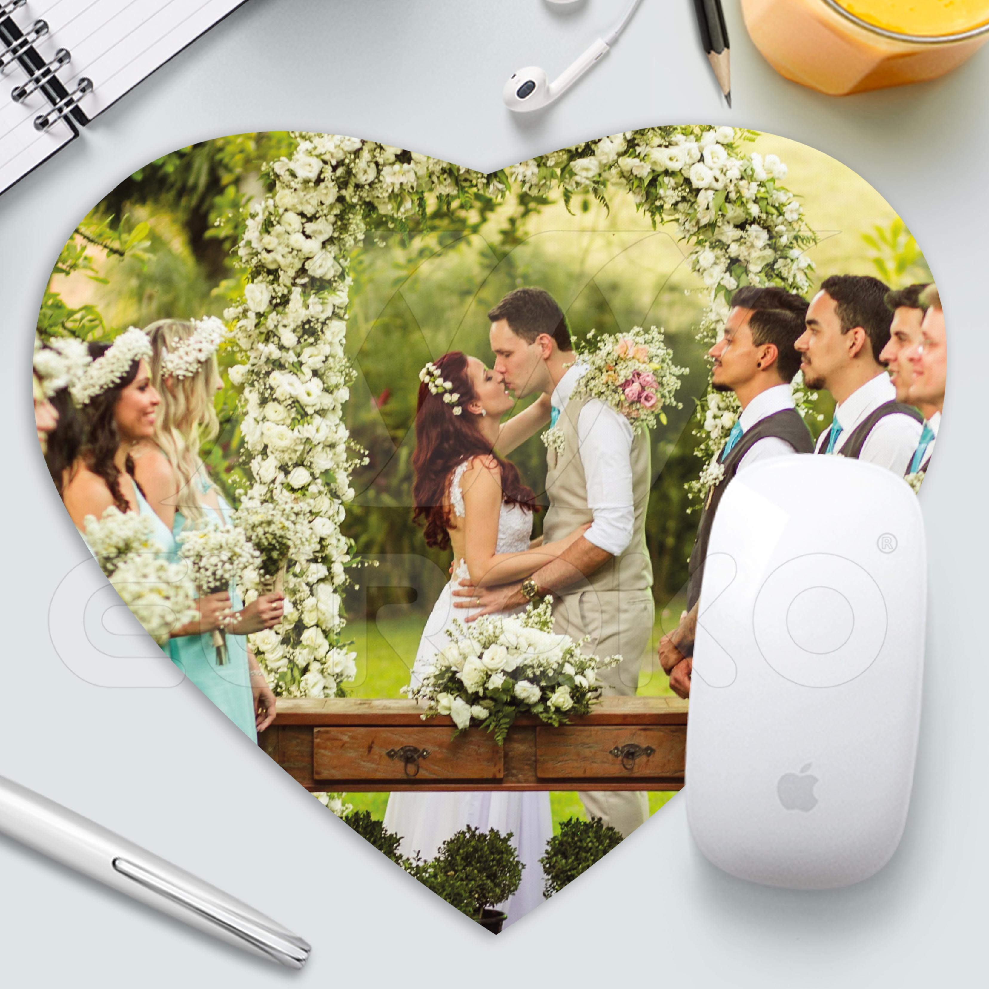 Fényképes egérpad Egérpad készítés, szív forma